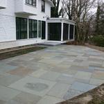 Angled Multiple Pattern Bluestone Patio