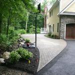 Paver back patio and play area