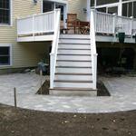 Paver landing and patio