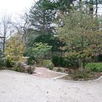 Cobblestone edging along chipseal drive.