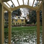 View of house through arbor