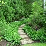 New England fieldstone stepping stone path